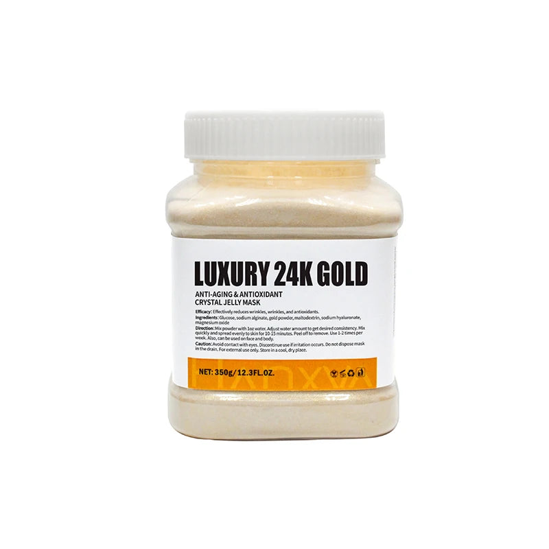 Luxury 24K Gold Rose Jelly Mask – 350g Hydrating Crystal Soft Powder